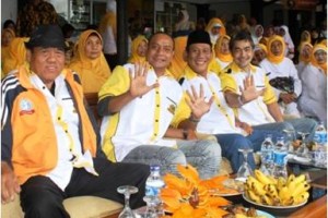 marcello djorgi (kanan) saat menghadiri kampanye dudy pamuji